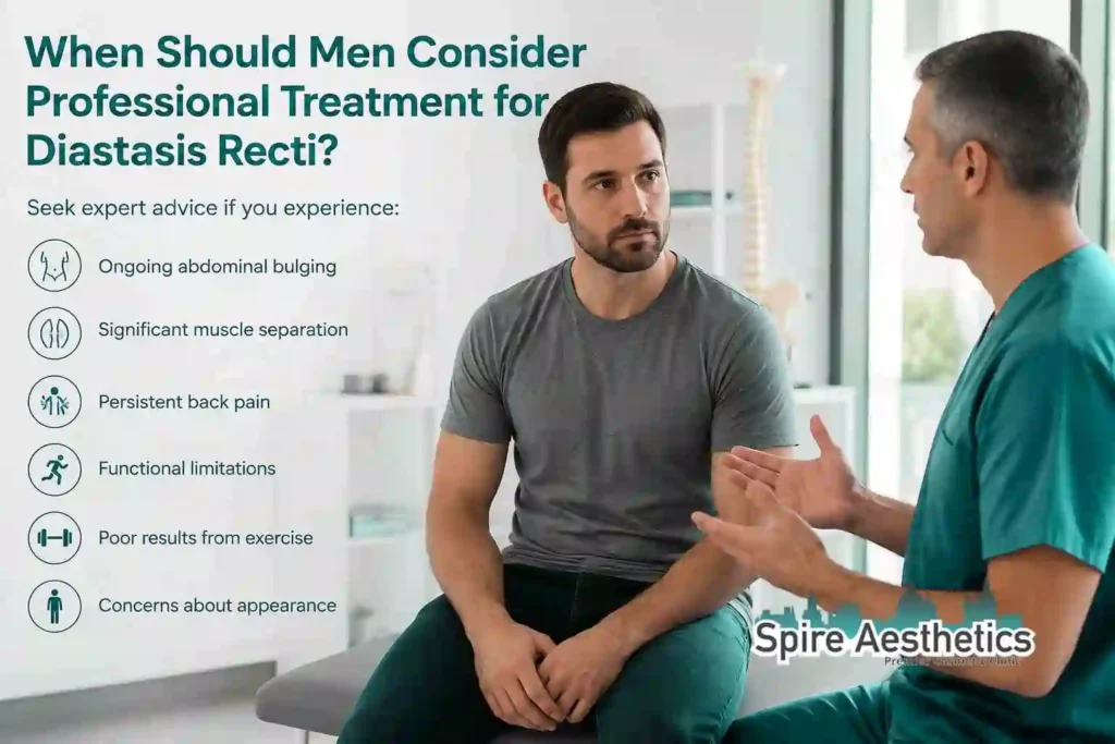 When Should Men Consider Professional Treatment for Diastasis Recti Hucknall?