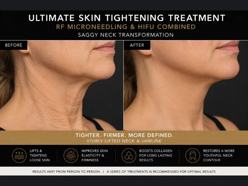 before and after Ultimate skin tightening treatment Hucknall