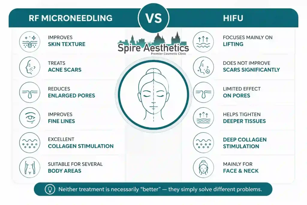 RF Microneedling vs HIFU: Which Treatment Gives Better Results Hucknall?